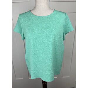Essentiel Antwerp Textured Jacquard Mint Top EU 38 US 6/8 Exposed Zip Bow Back